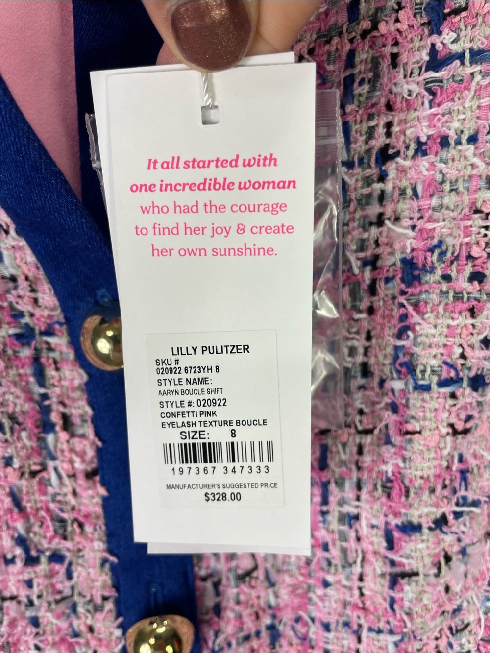 Lilly Pulitzer Aaryn Boucle Shift Dress Women's Size 8 New Short Sleeve Lined - Picture 9 of 16
